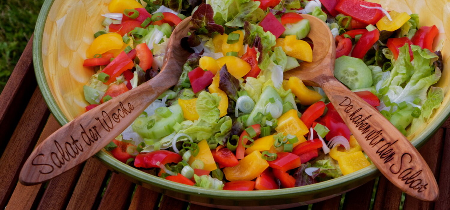 Lasergravur auf Salatbesteck